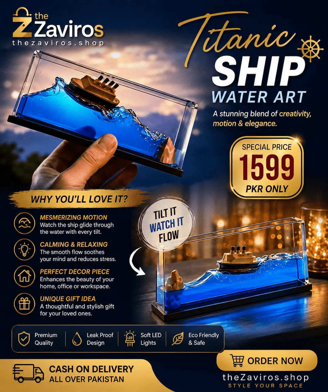 Titanic Ship Water Art – Unique Ocean Decoration