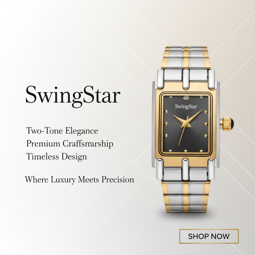 Swingstar Silver &amp; Black Dial
